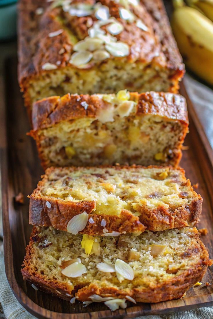 Coconut and nuts banana bread